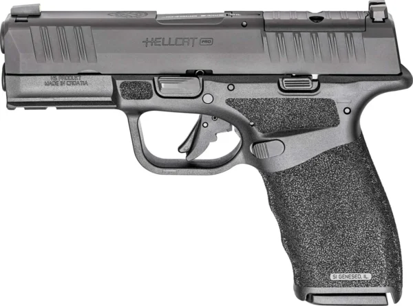 SPRINGFIELD ARMORY HELLCAT PRO GEAR UP 24 9MM 3.7" BLK OSP 5-10RD, VIRIDIAN RFX, BAG, CA COMPLIANT