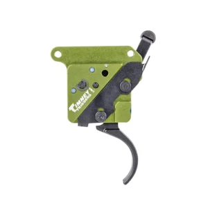 Timney Triggers 510V2 Elite Hunter  Curved Trigger with 3 lbs Draw Weight & Black/Green Finish for Remington 700 Right