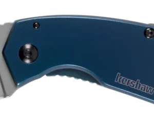Kershaw 8710 Antic  1.70" Folding Drop Point Plain Bead Blasted 8Cr13MoV SS Blade Blue PVD Stainless Steel Handle Includes Pocket Clip