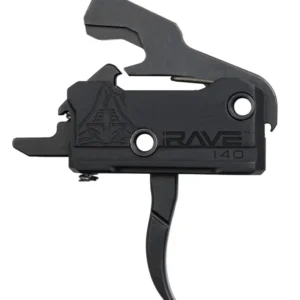 Rise Armament T017BLK RA-140 Super Sporting Single-Stage Curved Trigger with 3.50 lbs Draw Weight & Black Hardcoat Anodized Finish for AR-Platform Right