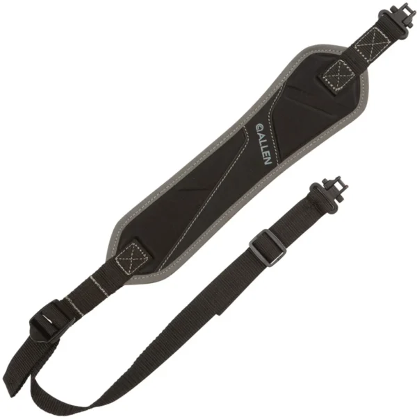 Allen 8284 Glenwood Lightweight Rifle/Shotgun Sling w/Magnum Swivels Black Nylon Webbing 15" Foam Sling Pad, Adjustable Length to 38"