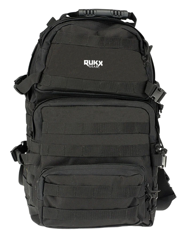 Rukx Gear ATICT3DB Tactical 3 Day Black 600D Polyester