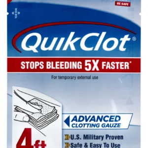 Adventure Medical Kits 50200026 QuikClot Stop Bleeding White 3" x 48" Clotting Gauze