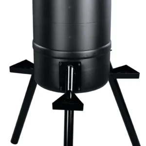 On Time 71540 Buckeye Gravity Feeder made of Polyethylene with 200 lbs Capacity, 2" Metal Legs, 3 Feeding Stations, Removable Lid & Accepts All Types of Feed