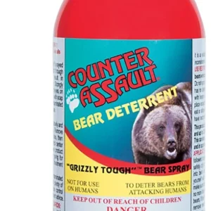 Counter Assault 15067027 Bear Spray  Capsaicin Range 32 ft-7 Seconds/40 ft-8 Seconds 8.10 oz/10.20 oz 2 Cans, 2 Holsters Includes 2 Holsters