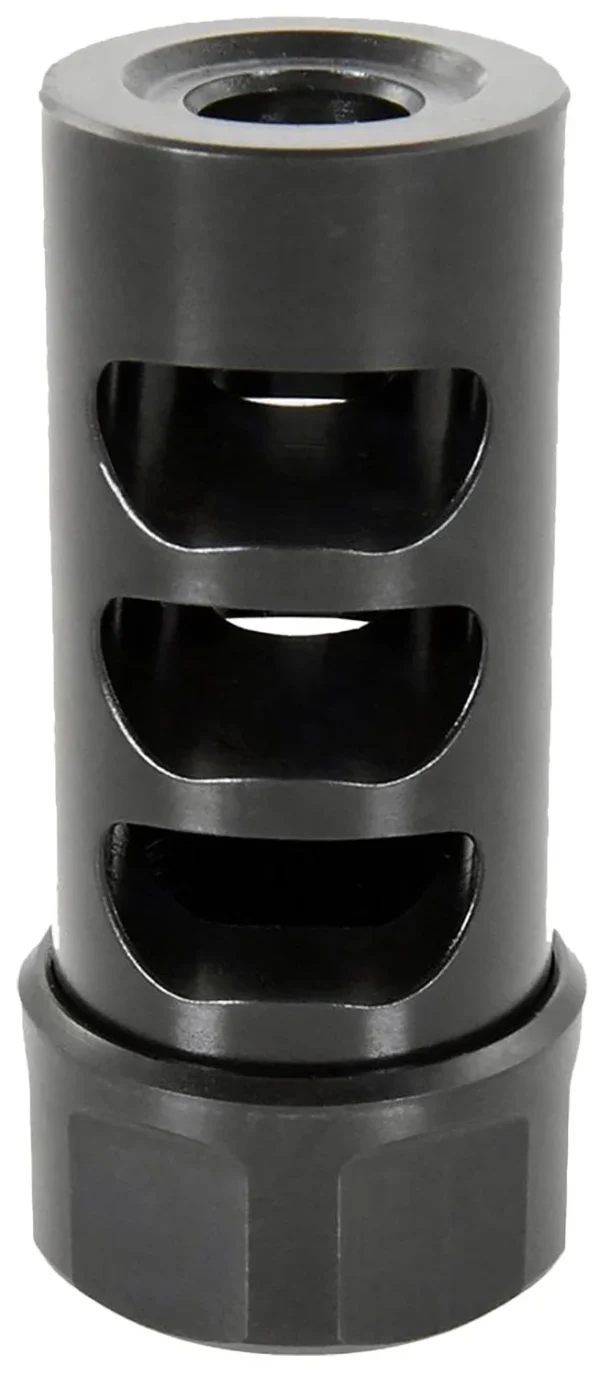 American Precision Arms G2M1230N Gen 2 Micro Bastard Self Timing Brake Black Nitride Stainless Steel with 1/2"-28 tpi Threads, 1.86" OAL, & .750" Diameter for 30 Cal AR-Platform & Hunting Rifles