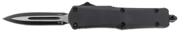 Templar Knife SBR131 Black Rubber Gen II Small 2.69" OTF Dagger Plain Black Oxide Stonewashed 440C SS Blade/ 4.31" Black Rubber/Aluminum Handle Features Glass Breaker Includes Pocket Clip/Sheath