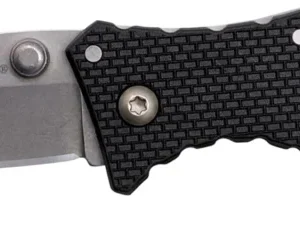 Cold Steel CS7DS Recon 1 Micro 2" Folding Spear Point Plain Stonewashed 4034 SS Blade/ Black Griv-Ex Handle Includes Pocket Clip