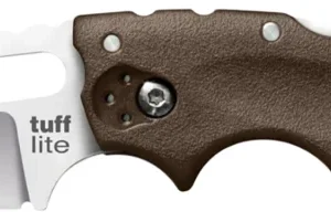 Cold Steel CS20LTF Tuff Lite  2.50" Folding Sheepsfoot Plain AUS-8A SS Blade/Flat Dark Earth Griv-Ex Handle Includes Pocket Clip