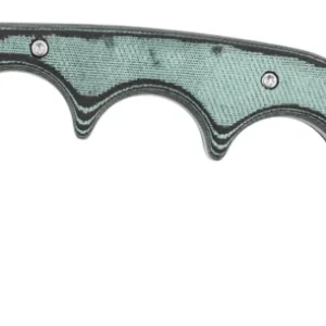 CRKT 2389 Keramin  2.31" Fixed Plain Bead Blasted 5Cr15MoV SS Blade/ Green Contoured Resin Infused Fiber Handle Includes Lanyard/Sheath