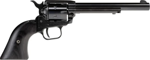 Heritage Mfg RR22B6BBK Rough Rider  22 LR 6 Shot, 6.50" Black Oxide Steel Barrel, Black Steel Frame, Black Oxide Cylinder, Black Laminate Wood Grip, Hammer/Thumb Safety, Exposed Hammer