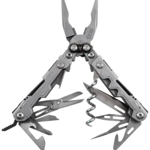 S.O.G SOG-PL1001-C PowerLitre Stonewashed 5Cr15MoV Stainless Steel 5.10" Long Features 19 Tools