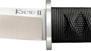 Cold Steel CS-17DB Kyoto II 3.38" Fixed Plain Tanto 8Cr13MoV SS Blade/Black Contoured Kray-Ex Handle