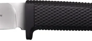 Cold Steel CS-36LPMF Pendleton Mini Hunter 3" Fixed Plain Stone Washed American CPM 3V High Carbon Steel Blade/Black Textured Kray-Ex Handle Includes Sheath