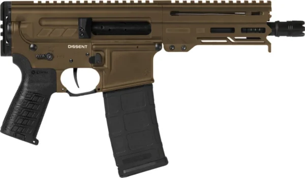 CMMG 30A0E33-MB Dissent  300 Blackout 30+1 6.50", Midnight Bronze Cerakote Rec, OEM Grip, Picatinny Buffer Adapter, Zeroed Drop-In Single Stage Trigger