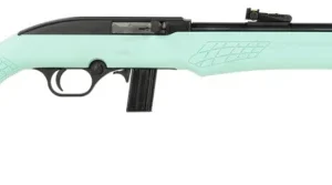 Rossi RS22L1811TL RS22  Full Size 22 LR 10+1 18" Matte Black Steel Barrel, Matte Black Grooved Aluminum Receiver, Teal Synthetic Fixed Stock