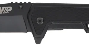 Smith & Wesson Knives 1160826 M&P Body Guard Folding Plain Black 8Cr13MoV SS Blade 5.26" Black Steel/G10 Handle Includes Pocket Clip