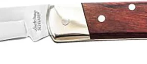 Uncle Henry LB5CP LB5 Smokey II Folding Clip Point Plain Stainless Steel Blade 3.70" Wood Handle Includes Sheath