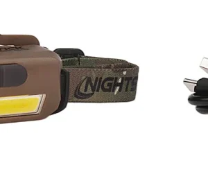 Nightstick USB4510F USB-4510F Multi-Flood Flat Dark Earth 35/60/250 Lumens Green/Red/White LED Bulb Clip-On/Camo Strap