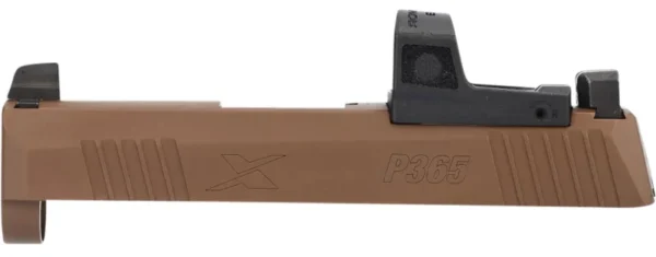 Sig Sauer 8900984 P365X Slide Assembly with Micro Optics Cut Coyote Tan Nitride XRAY3 Day Night Sights for 9mm 3.1" Barrel
