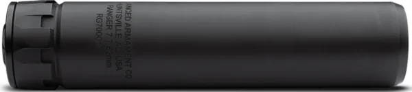ADVANCED ARMAMENT COMPANY 65006 Ranger 7  30 Cal (7.62mm) Rated Up To 300 Win Mag, Black Stainless Steel/Inconel, 5/8"-24 tpi DT Mount