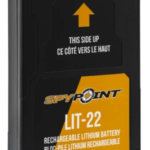 Spypoint 05549 LIT-22 Rechargeable Lithium Battery Pack Black 7.4 Volts