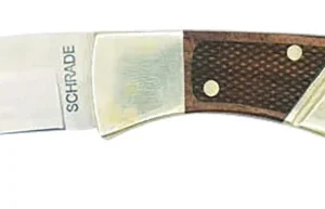 Old Timer 1181069 Mountain Beaver Jr.  2.50" Folding Drop Point Plain Mirror Polished 9Cr18MoV SS Blade, Ebony & Rosewood/Nickel Handle