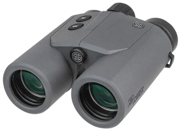 Sig Sauer Electro-Optics SOKCN101 Kilo Canyon Binocular Rangefinder Black Rubber Armor 10x 42mm 1200 yds Max Distance LED Display
