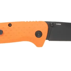 S.O.G SOG13110243 Adventure LB 3.50" Folding Plain Orange Black TiNi 5Cr15MoV Blade, Blaze Orange Textured GRN Handle