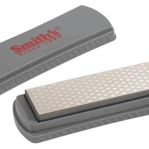 Smiths Products 51312 DualGrit Double-Sided Sharpening Stone 6" Diamond Sharpener Medium/Fine Gray