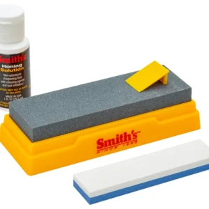 Smiths Products 51328 Combination Bench Stone Gray/Yellow Synthetic Stone Includes Honing Oil