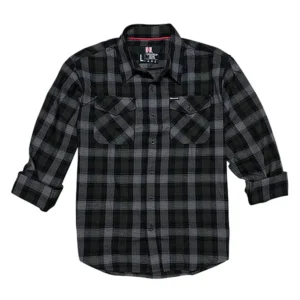 Hornady Gear 32215 Flannel Shirt  2XL Olive/Black/Gray,  Cotton/Polyester, Relaxed Fit Button Up