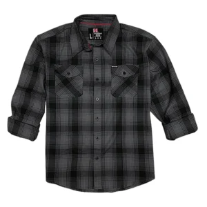 Hornady Gear 32226 Flannel Shirt  3XL Gray/Black,  Cotton/Polyester, Relaxed Fit Button Up