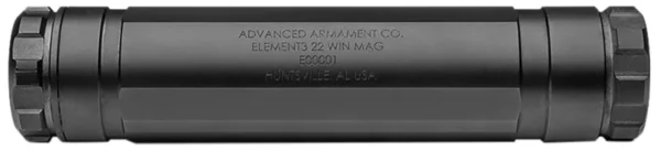 ADVANCED ARMAMENT COMPANY 65045 Element 3  22 Cal (Rimfire), Rated Up To 5.7x28mm, 5.10" L Black Titanium/Stainless Steel, 1/2"-28 Direct Thread Mount
