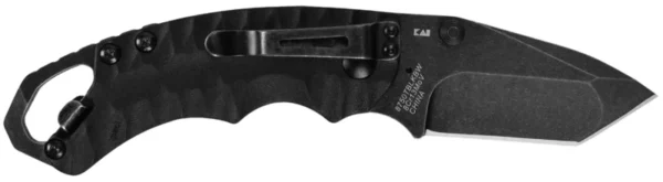 Kershaw 8750TBLKBWX Shuffle II 2.60" Folding American Tanto Plain Black Oxide 8Cr14MoV SS Blade Black Glass-Filled Nylon Handle Clamshell Packaging