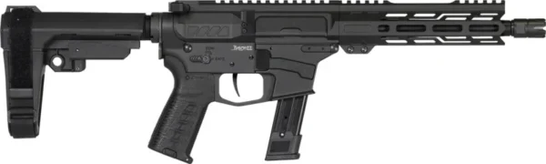 CMMG 92A0B0FAB Banshee MK17 9mm Luger 21+1 8" Black Nitride Medium Taper Threaded Barrel, EML 7" M-LOK Handguards, Black Armor Cerakote Aluminum Picatinny Rail Receiver, CMMG Zeroed Grips
