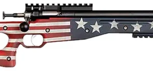 Crickett KSA2150-OG Precision  Full Size 22 LR Single Shot 16.10" Blued Threaded Bull Barrel, Blued Crickettinny Rail Steel Receiver, Old Glory Synthetic Adj LOP Stock