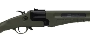 Savage Arms 23001 42 Takedown 22 WMR/410 Gauge 1+1 20" Matte Black Single Shot Barrel, Flat Dark Earth Drilled & Tapped Carbon Steel Receiver, Fixed OD Green Synthetic Stock