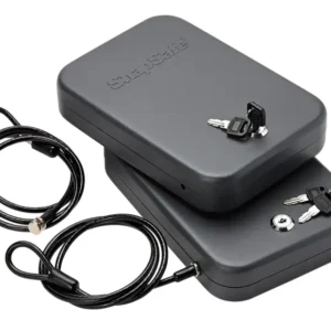 SnapSafe 75201 Lock Box Large Key Entry Black Steel 9.50" L x 6.50" W x 1.75" D 2pk