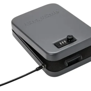 SnapSafe 75240 Lock Box  XL Combination/Key Entry Black Steel 10" W x 7" H x 2" D