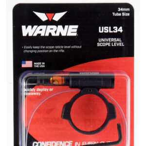 Warne USL34 Universal Scope Level  34mm Tube Diameter Universal Aluminum Black