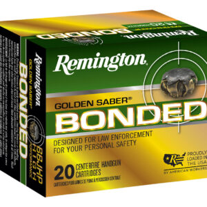 Remington Ammunition 29365 Golden Saber Bonded  40S&W 180gr Bonded Brass Jacketed Hollow Point 20 Per Box/25 Case