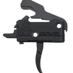 Rise Armament T017BLK RA-140 Super Sporting Single-Stage Curved Trigger with 3.50 lbs Draw Weight & Black Hardcoat Anodized Finish for AR-Platform Right