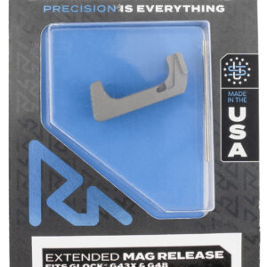 Rival Arms RA72G004D Magazine Release Extended Silver Aluminum for Glock 43X, 48
