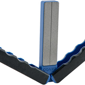 AccuSharp 051C Paddle Sharpener Folding Diamond Sharpener Black/Blue Overmolded Rubber Handle