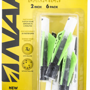 NAP NAP60035 Quickfletch Hellfire Fletching White Green/ 6 Pack