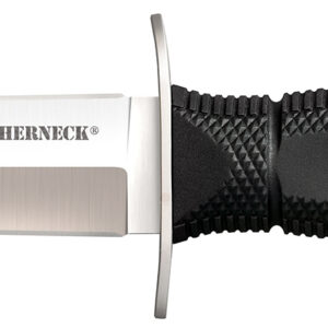 Cold Steel CS39LSAC Leatherneck Double Edge Mini 3.50" Fixed Plain 8Cr13MoV SS Blade/3.25" Black Deep Checkered w/Double Quillon Guard Kray-Ex Handle Includes Sheath