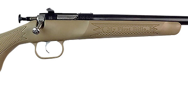 Crickett KSA235 My First Rifle  22 S/L/LR Single Shot 16.10" Blued Barrel & Receiver, Desert Tan Synthetic Fixed Stock