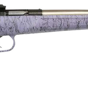 Crickett KSA2445 Gen2  Youth 22 LR 1rd 16.13" Stainless Single Shot Barrel, Stainless Steel Receiver, Purple w/Black Webbing Fixed Synthetic Stock