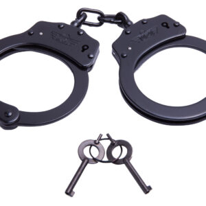 Uzi Accessories UZIHCCB Handcuffs Chain Black Stainless Steel Includes 2 Keys